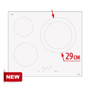 Стъклокерамичен плот - БЯЛ LINO PL3 TC4MAX V W